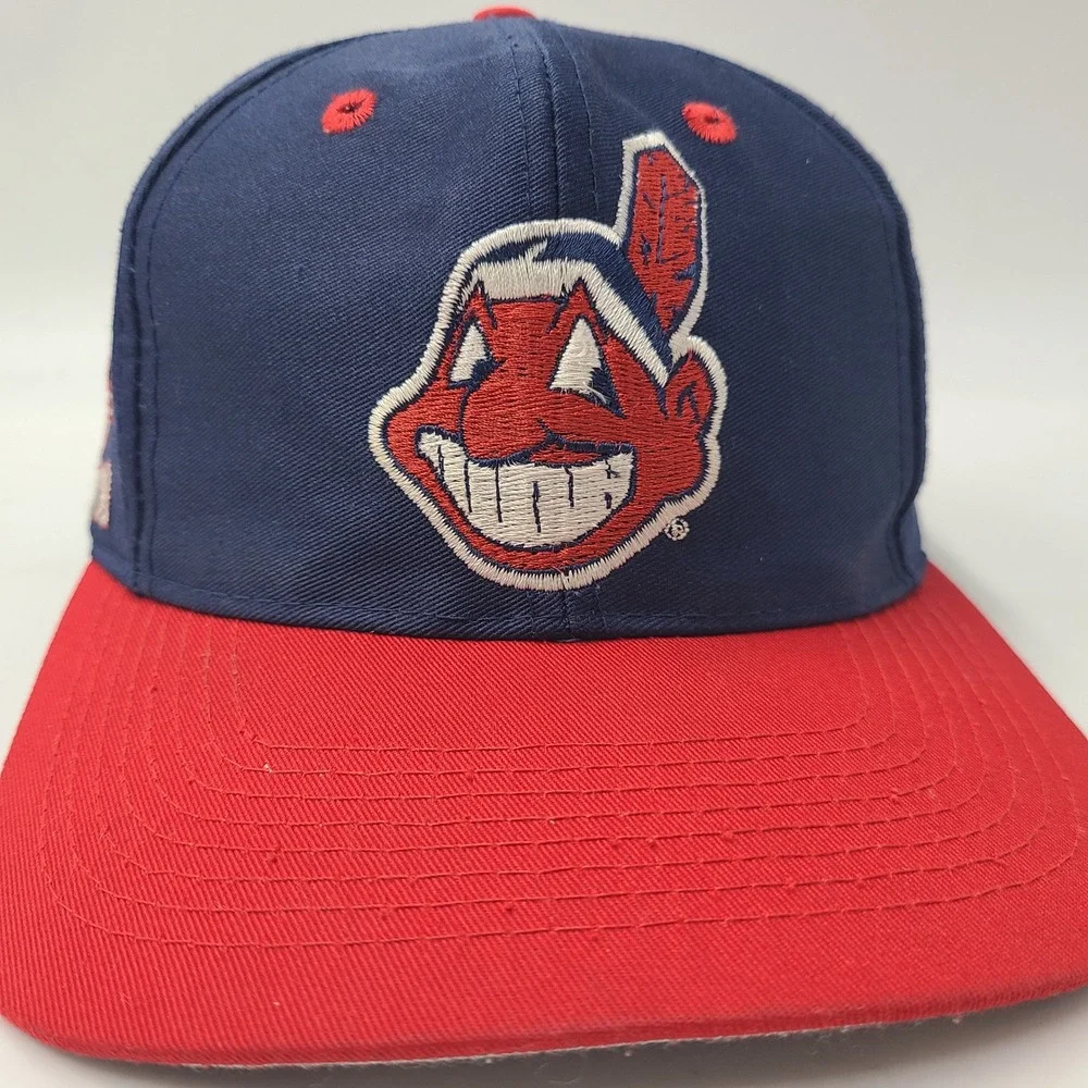 Vintage Cleveland Indians Hat Snapback Logo 7‎ Chief Wahoo 1994 Inaugural Season